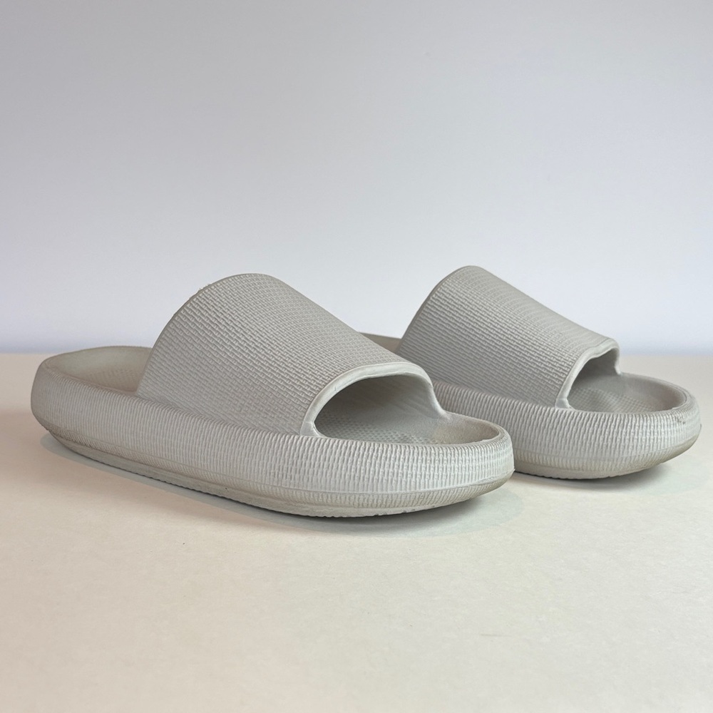 Light Gray EVA Slide Sandals Waterproof Vegan EU 38–39 size 8 US